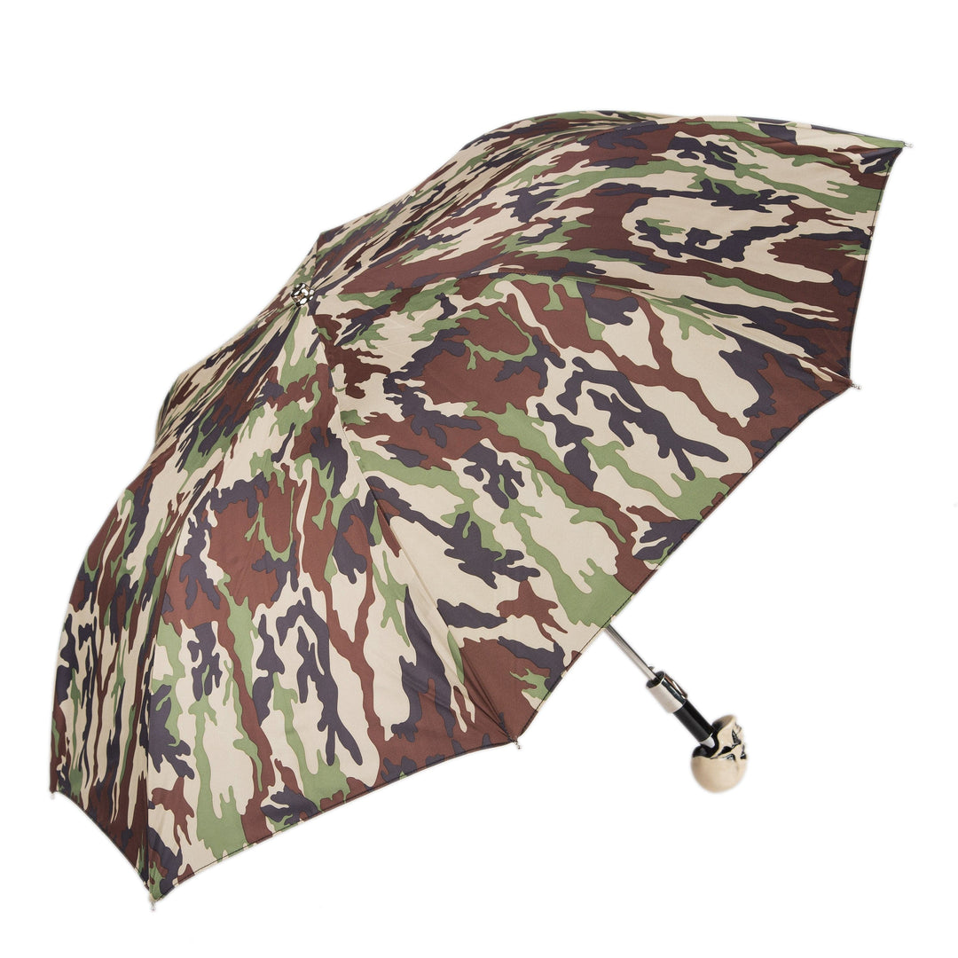 Folding Umbrella CAMOUFLAGE SKULL with Enameled Resin Handle 03