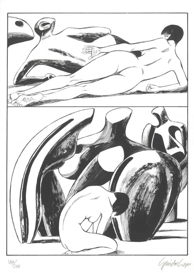 1991 - Lithography Guido Crepax - Valentina meets Moore 2 01