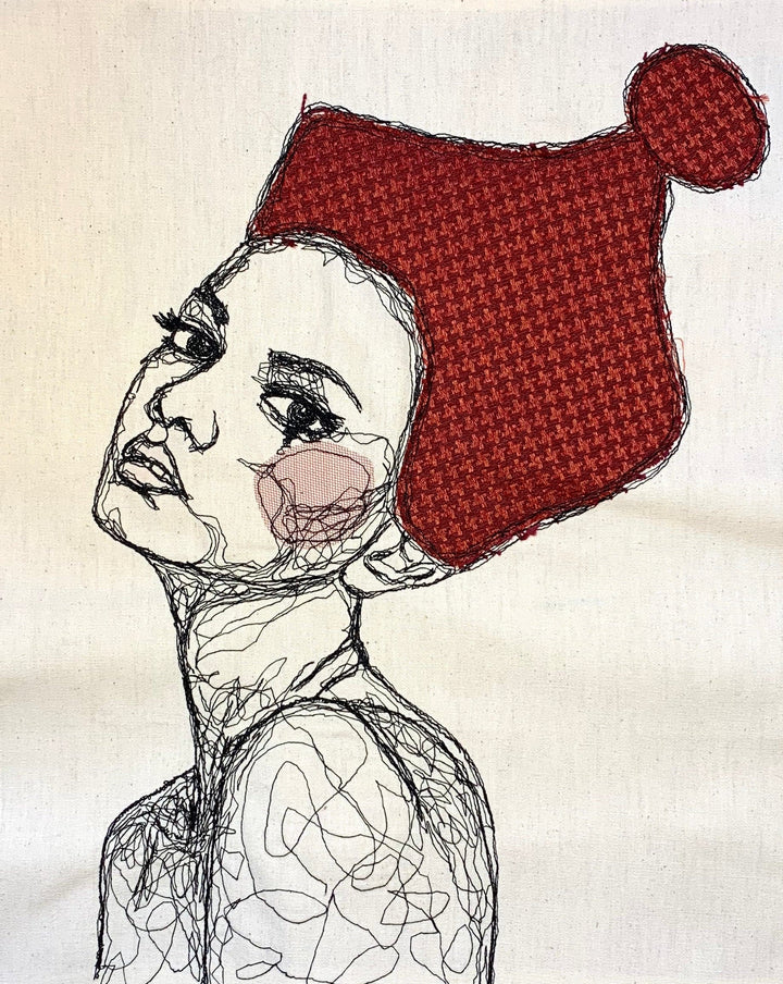 Embroidered Portrait ADA by Loredana Giulioli 01