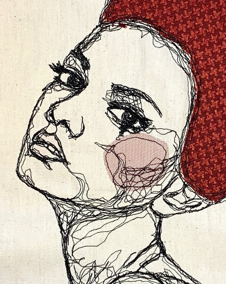 Embroidered Portrait ADA by Loredana Giulioli 02