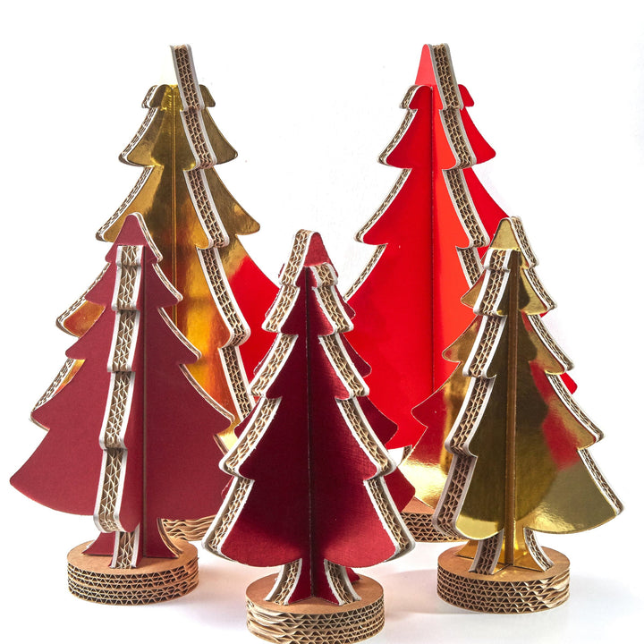 Sustainable 3D Colourful Cardboard Christmas Tree XMAS 45 03