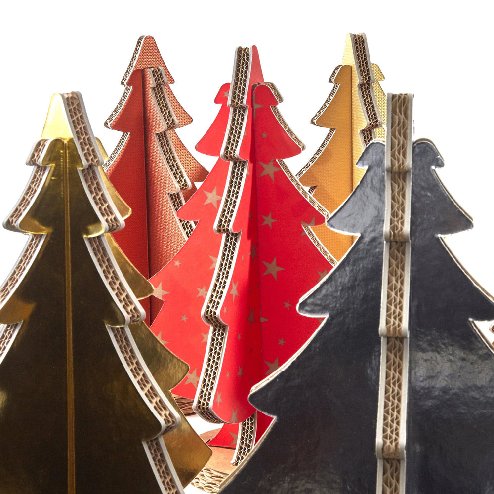 Sustainable 3D Colourful Cardboard Christmas Tree XMAS 45 02