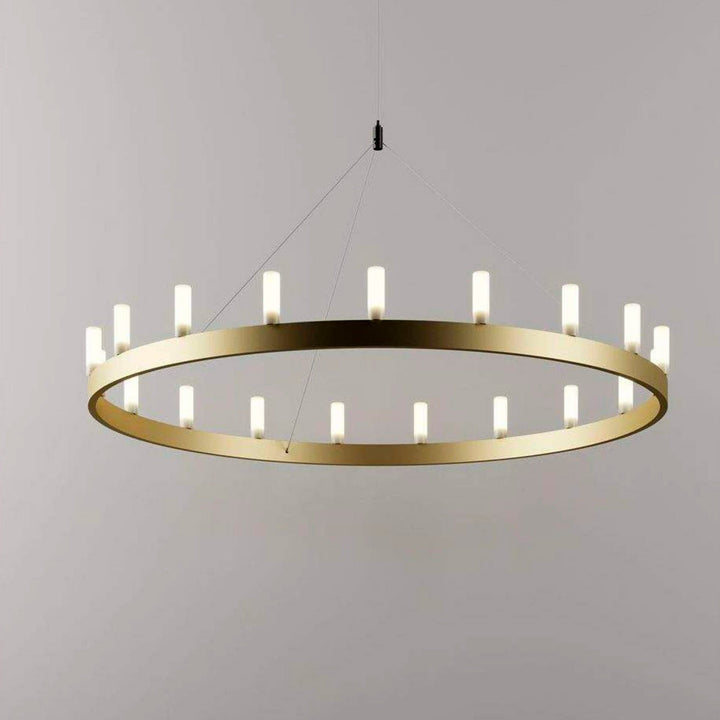Suspension Lamp CHANDELIER Small Gold by David Chipperfield for FontanaArte 01