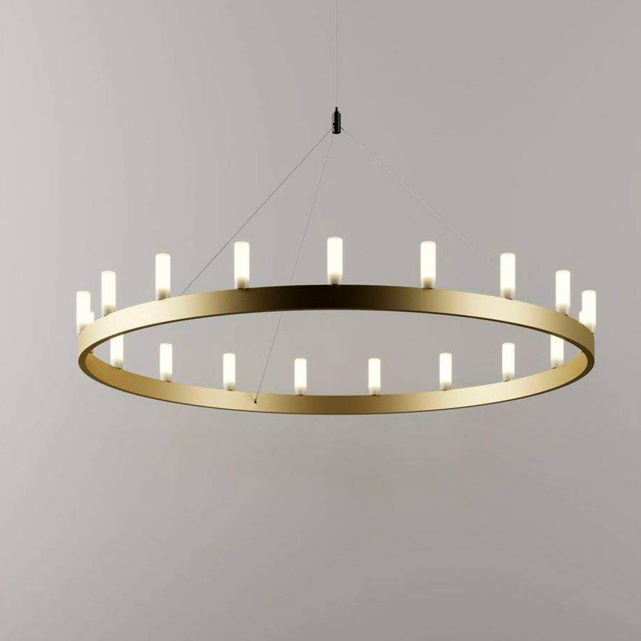 Suspension Lamp CHANDELIER Small Gold by David Chipperfield for FontanaArte 01