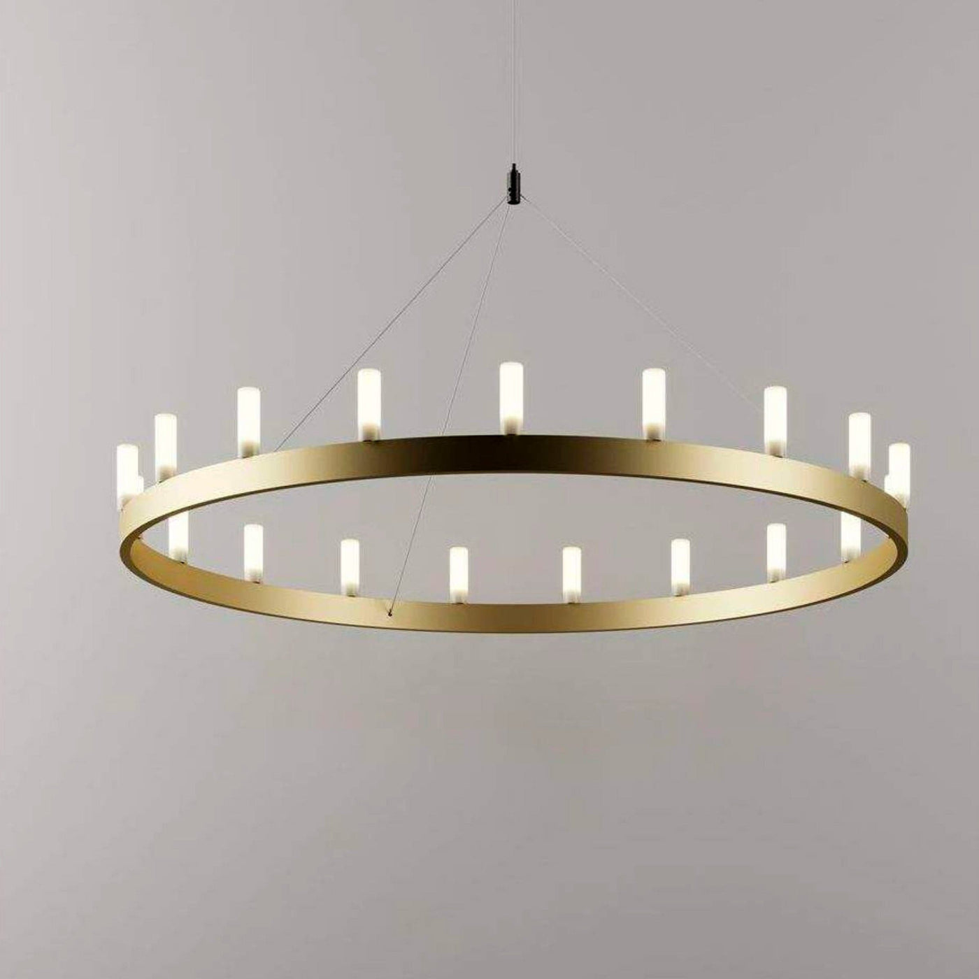 Suspension Lamp CHANDELIER Small Gold by David Chipperfield for FontanaArte 01