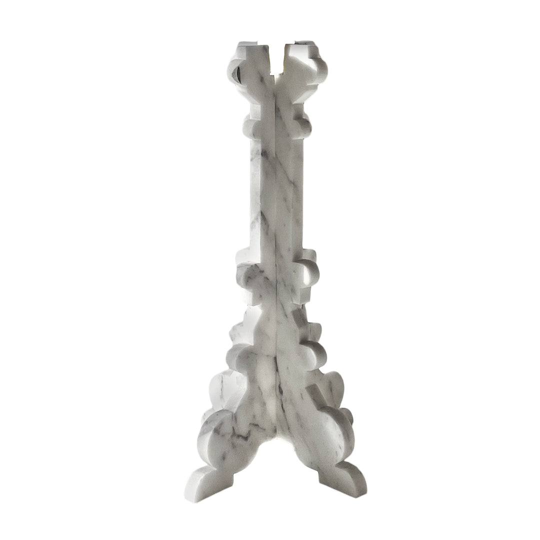 Carrara Marble Candlestick Holder BAROQUE by Cyrcus Design 01