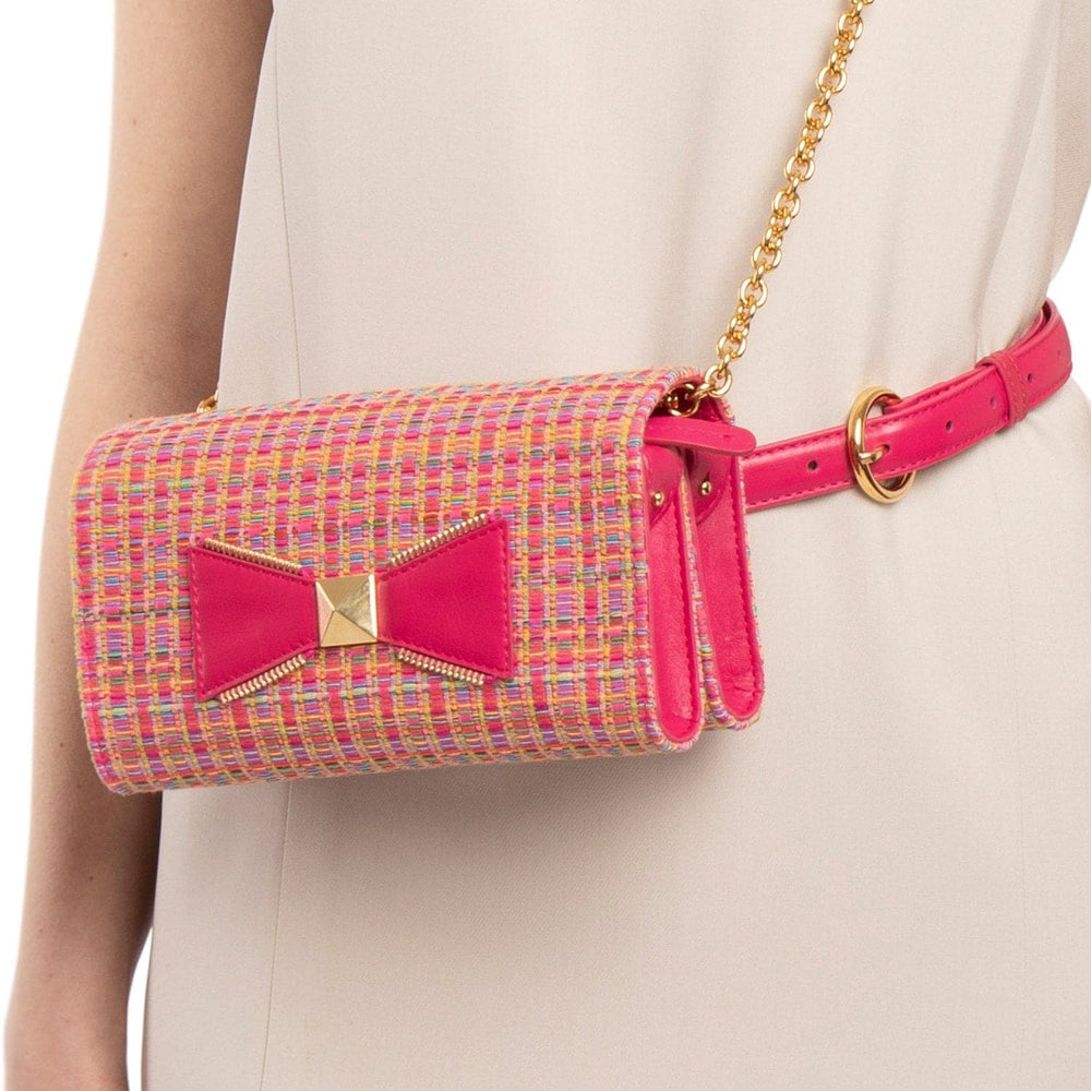 Belt and Clutch Bag KAROL Pink Vies Cotton by Vanessa Saroni 02