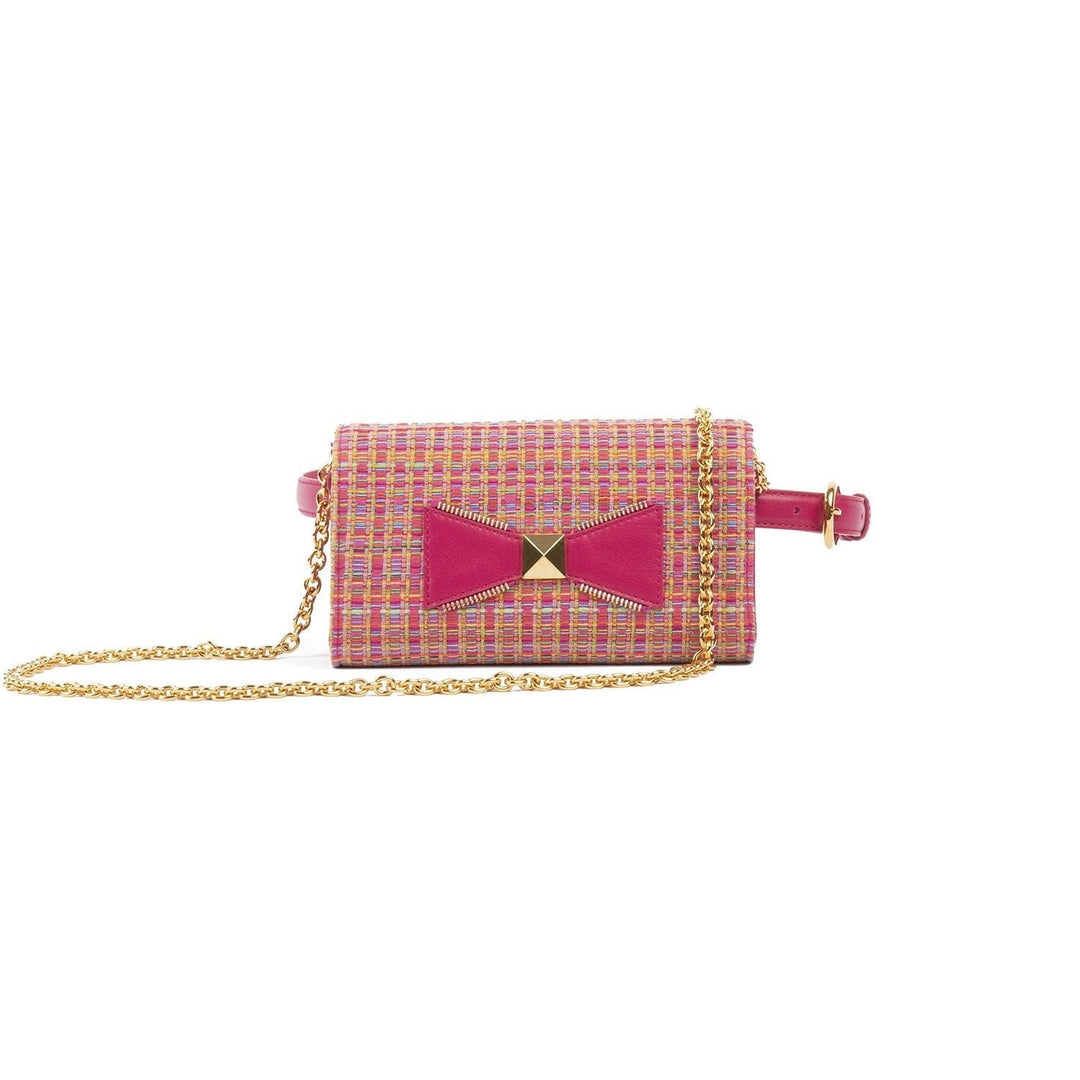 Belt and Clutch Bag KAROL Pink Vies Cotton by Vanessa Saroni 01