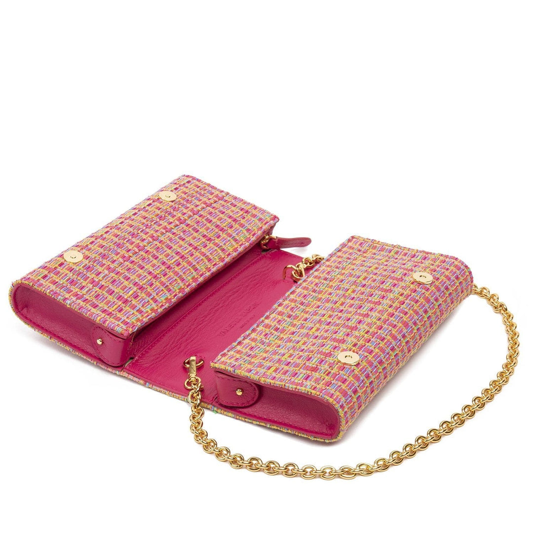 Belt and Clutch Bag KAROL Pink Vies Cotton by Vanessa Saroni 05