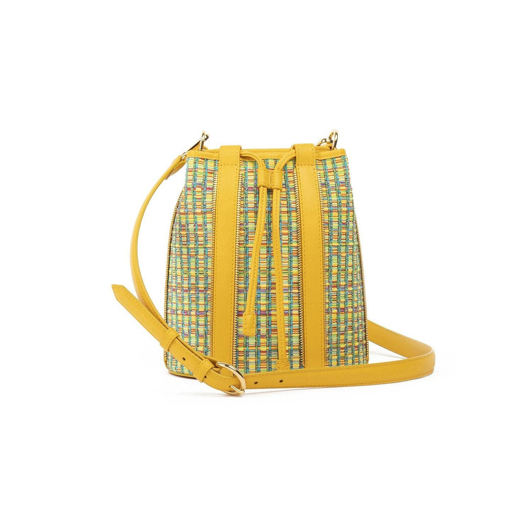 Bucket Bag MALU Yellow Vies Cotton by Vanessa Saroni 01