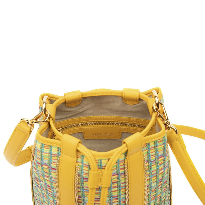 Bucket Bag MALU Yellow Vies Cotton by Vanessa Saroni 05
