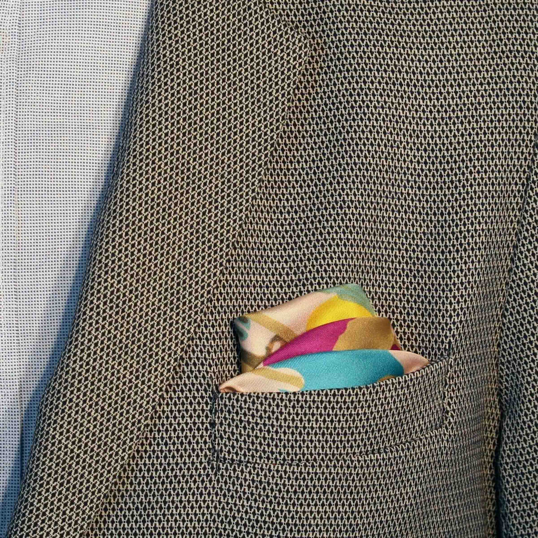 Silk Twill Pocket Square CLARSACH by Orequo 01