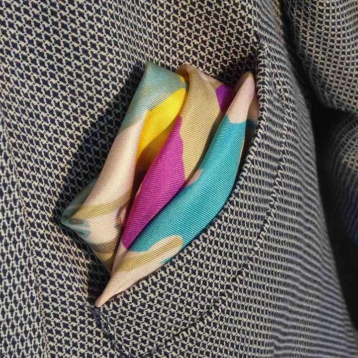 Silk Twill Pocket Square CLARSACH by Orequo 03