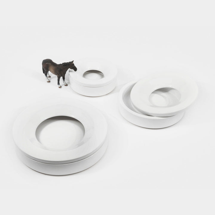 Ceramic Ashtray BARBADOS Set of Three by Angelo Mangiarotti for Danese Milano 01