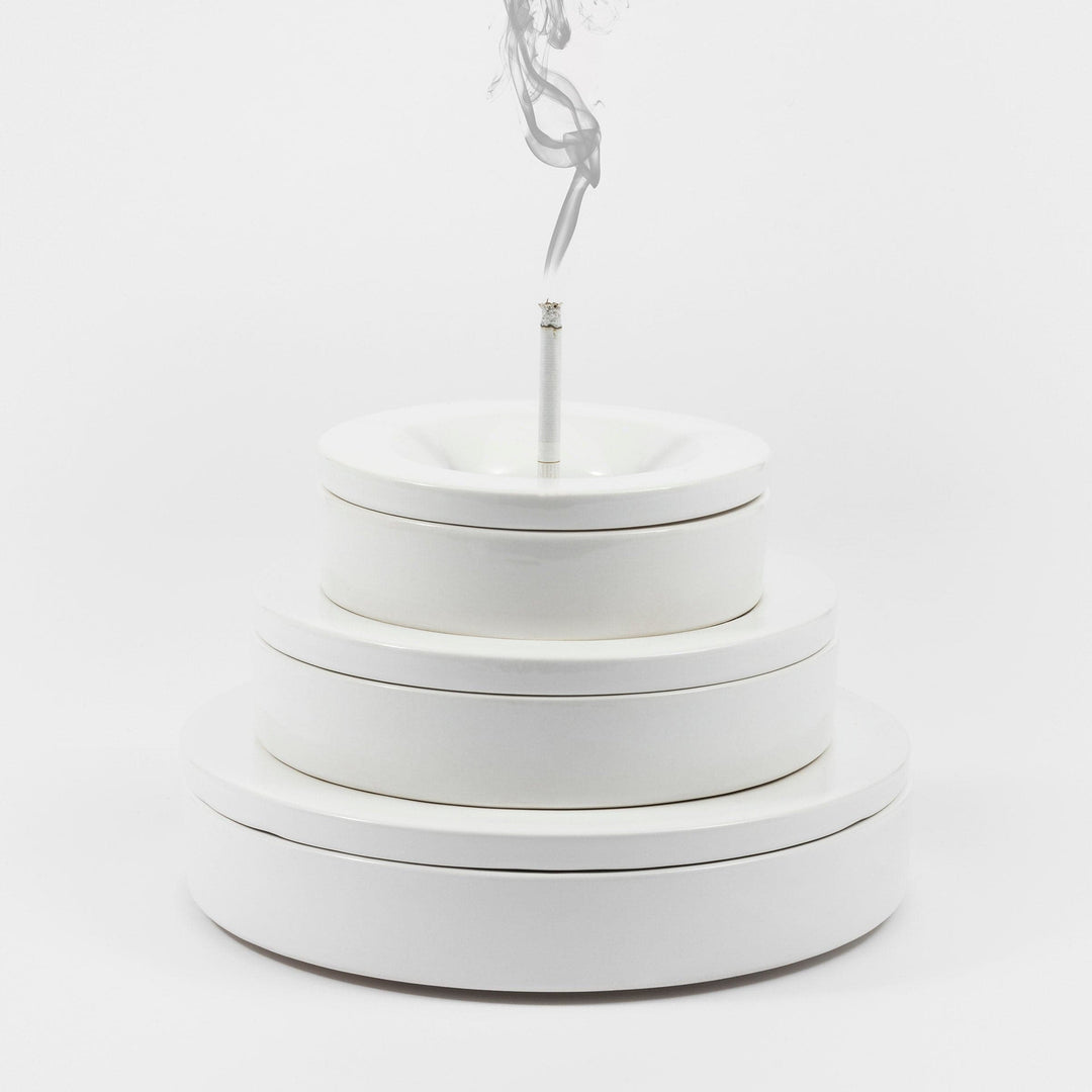 Ceramic Ashtray BARBADOS Set of Three by Angelo Mangiarotti for Danese Milano 03
