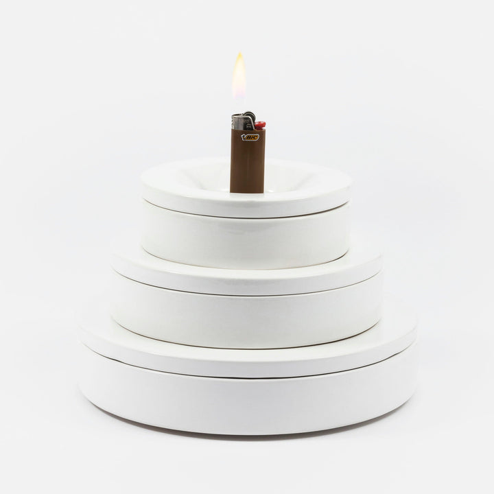Ceramic Ashtray BARBADOS Set of Three by Angelo Mangiarotti for Danese Milano 05