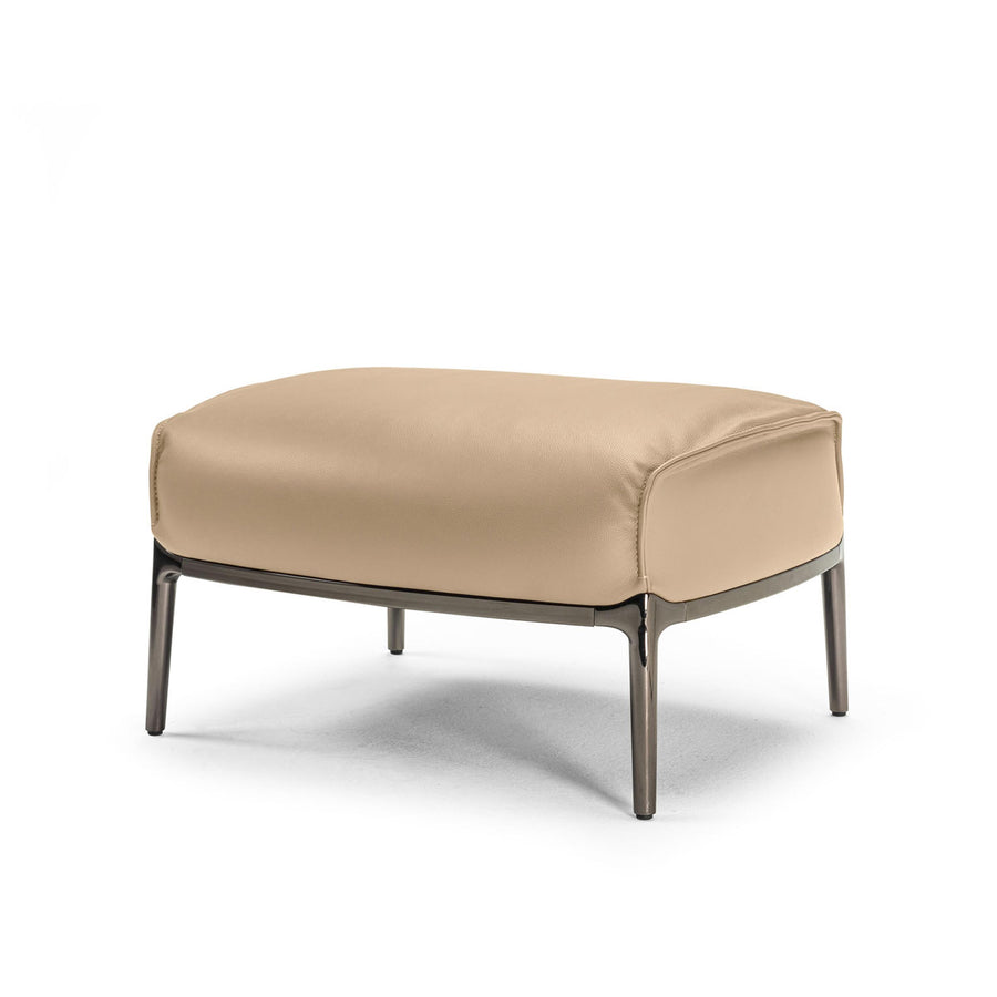 Leather Ottoman ARCHIBALD by Jean-Marie Massaud for Poltrona Frau 01