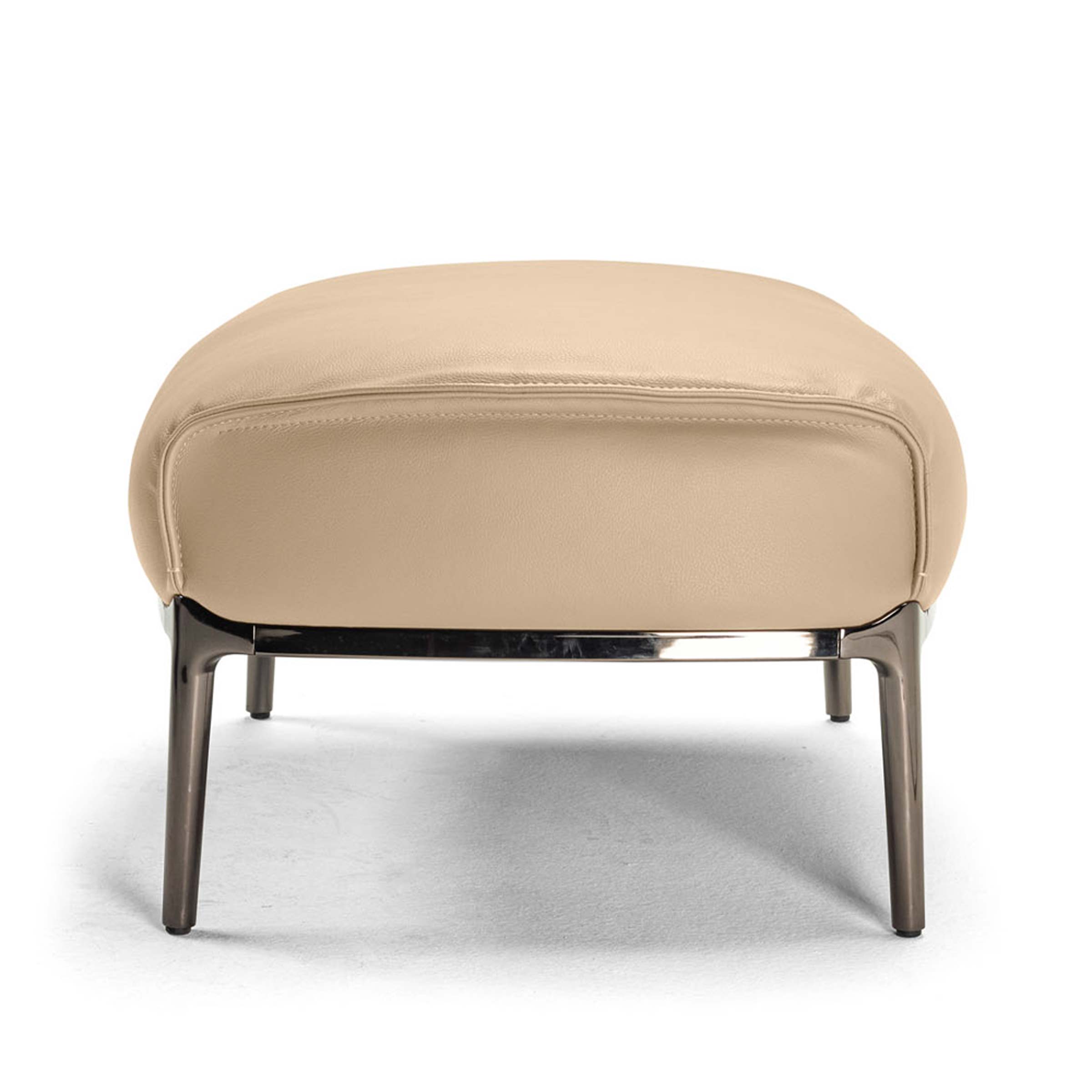 Leather Ottoman ARCHIBALD by Jean-Marie Massaud for Poltrona Frau