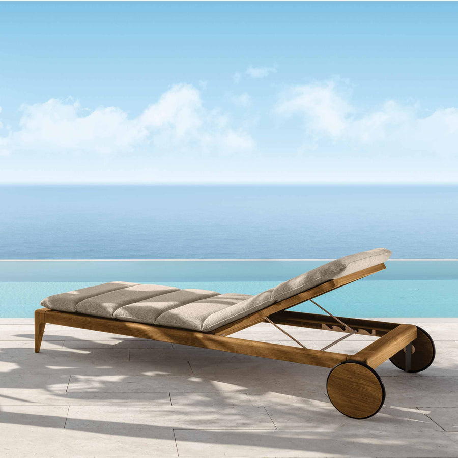 Upholstered Sunbed CRUISE Teak by Ludovica + Roberto Palomba for Talenti 02