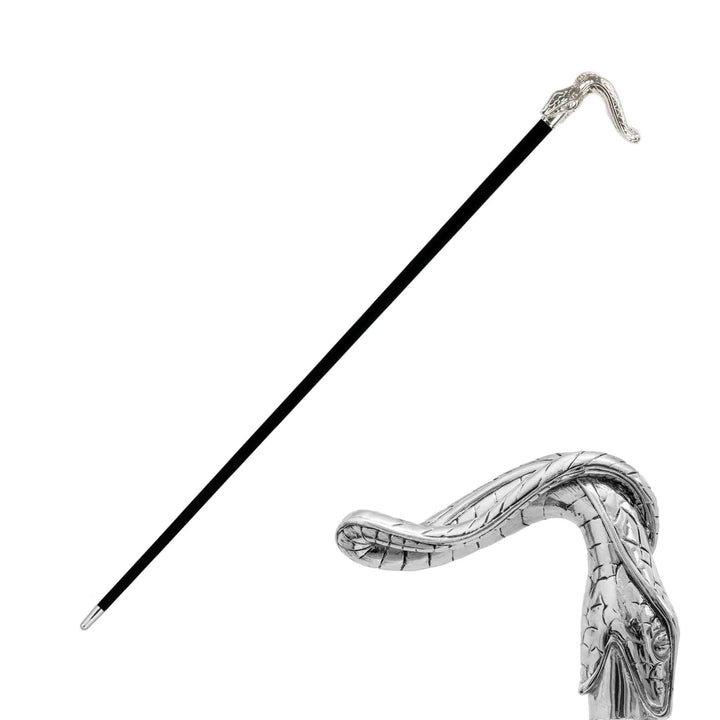 Cane SNAKE with Metal Handle 01