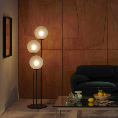 Metal and Blown Glass Floor Lamp ELIOMOON, designed by Cassina 01