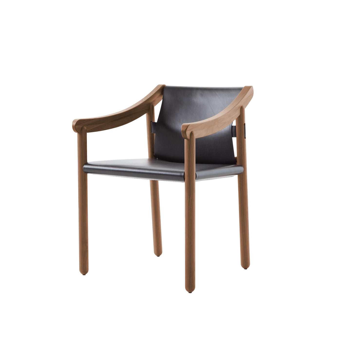 Wood and Saddle Leather Chair 905 by Vico Magistretti for Cassina 01