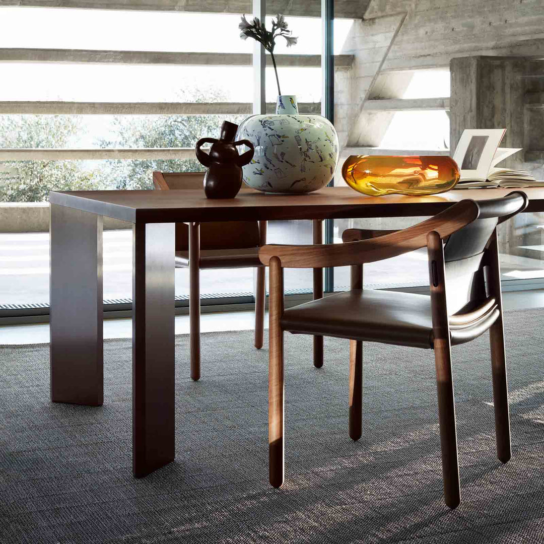 Wood and Saddle Leather Chair 905, designed by Vico Magistretti for Cassina