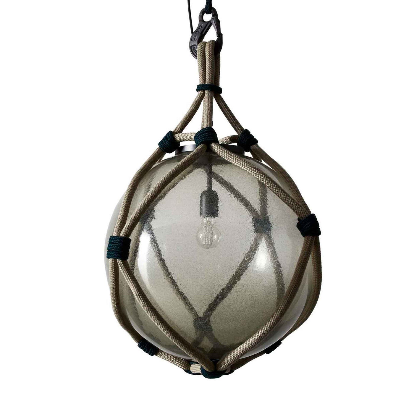 Blown Glass and Rope Outdoor Suspension Lamp BOLLICOSA NAUTILUS, designed by Cassina 04