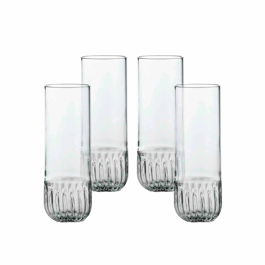 Blown Glass Champagne Flutes ROUTINE Set of Eight by Matteo Cibic for Paola C 01