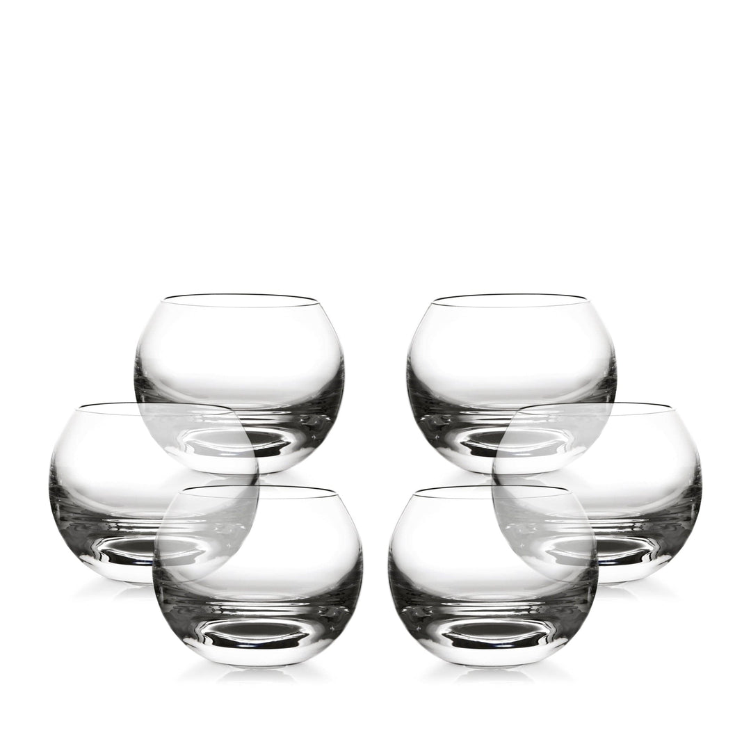 Blown Glass Whiskey Glasses TULIP Set of Six by Aldo Cibic for Paola C 01