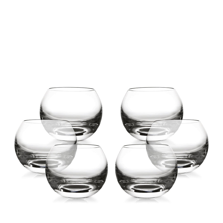 Blown Glass Whiskey Glasses TULIP Set of Six by Aldo Cibic for Paola C 01