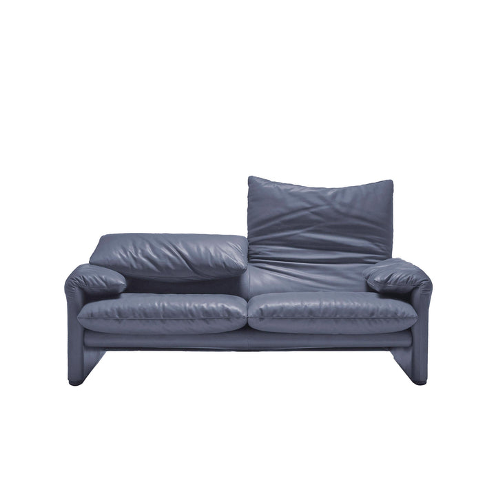 Leather Two-Seater Sofa MARALUNGA, designed by Vico Magistretti for Cassina 01