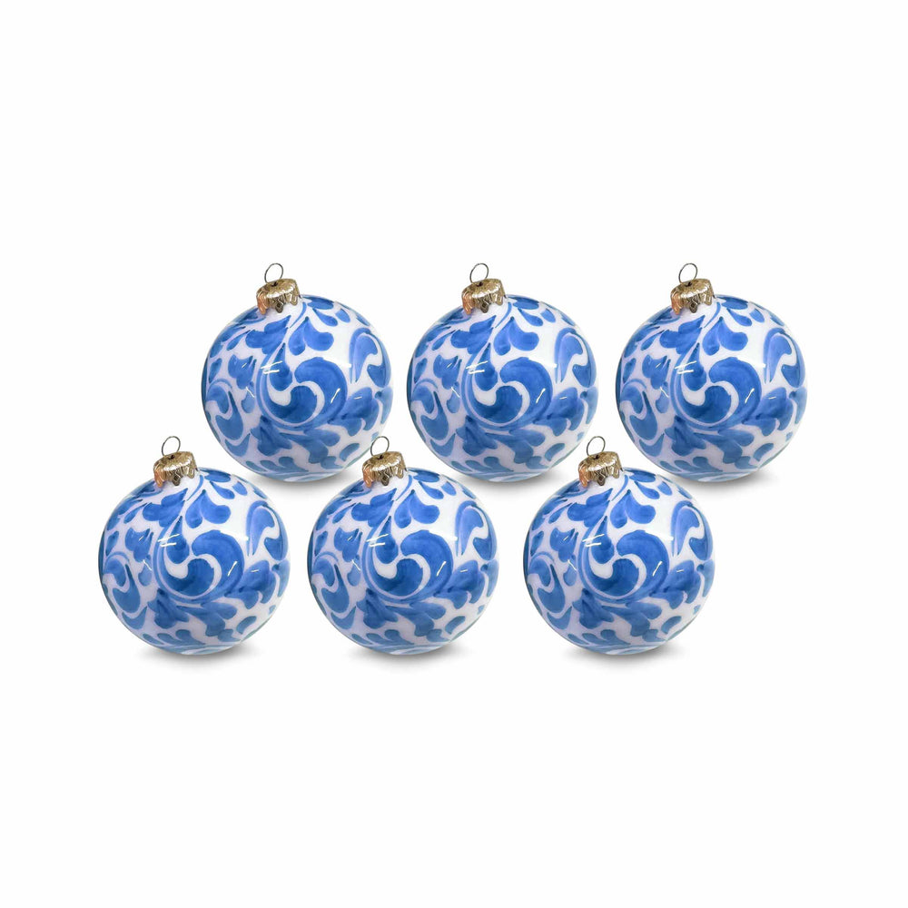 Ceramic Christmas Balls BAUBLES Set of 6 by E-Pottery 01