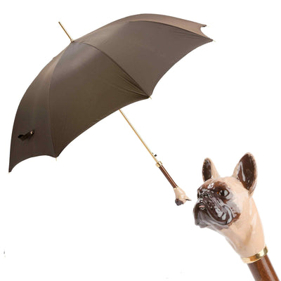Umbrella FRENCH BULLDOG with Enameled Brass Handle 01