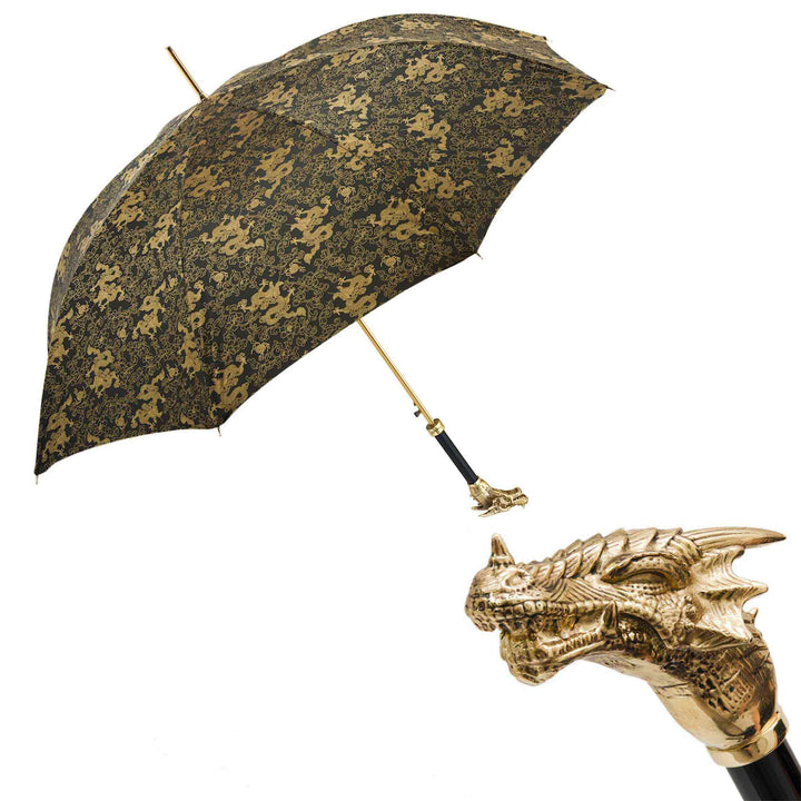 Umbrella GOLDEN DRAGON with Brass Handle 01