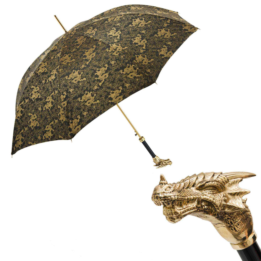 Umbrella GOLDEN DRAGON with Brass Handle 01