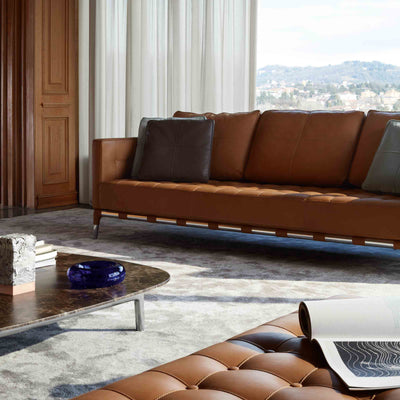Three-Seater Leather Sofa PRIVE', designed by Philippe Starck for Cassina 04
