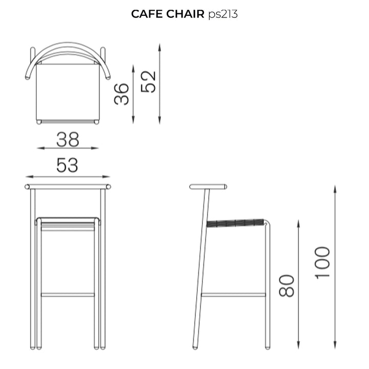 Stool CAFÉ CHAIR 80H by Philippe Starck 02