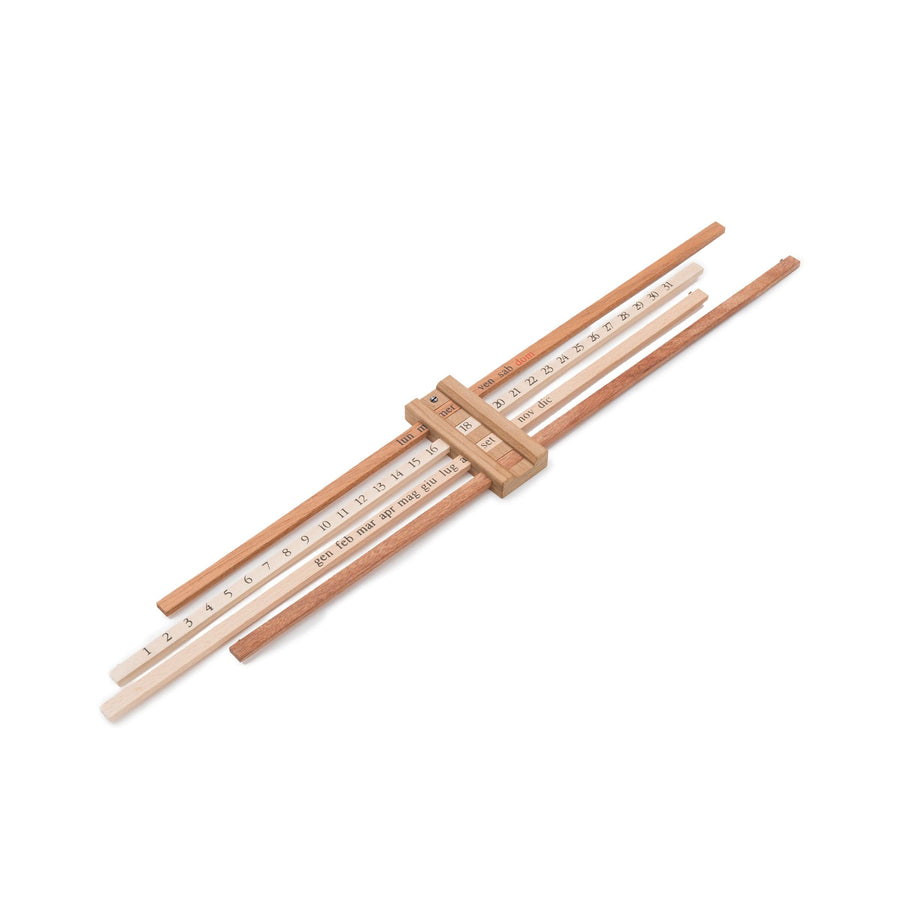 Wood Perpetual Calendar BILANCIA Set of Two by Enzo Mari for Danese Milano 01