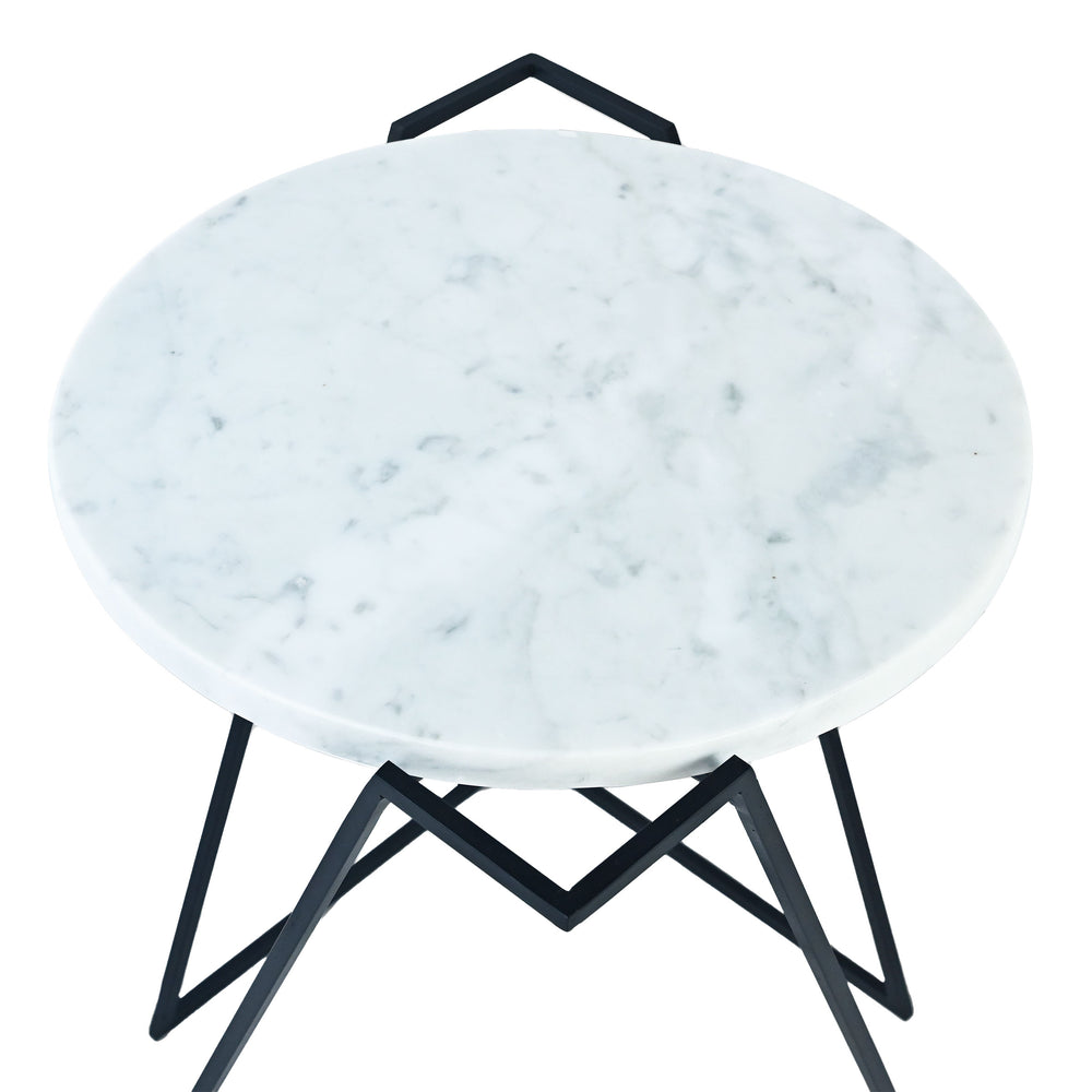 Carrara Marble Side Table SATURNO by Nicola Di Froscia for DFdesignLab 02