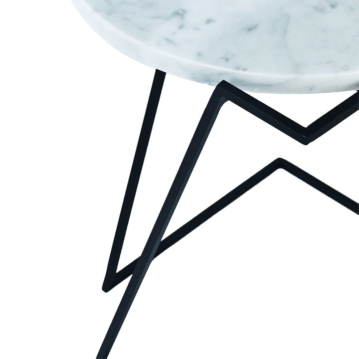 Carrara Marble Side Table SATURNO by Nicola Di Froscia for DFdesignLab 07