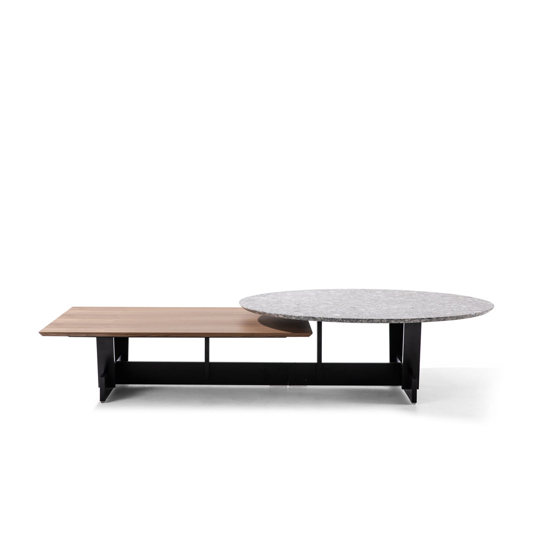 Cement Stone and Wood Coffee Table SUPER BEAM SOFA SYSTEM, designed by Patricia Urquiola for Cassina 01