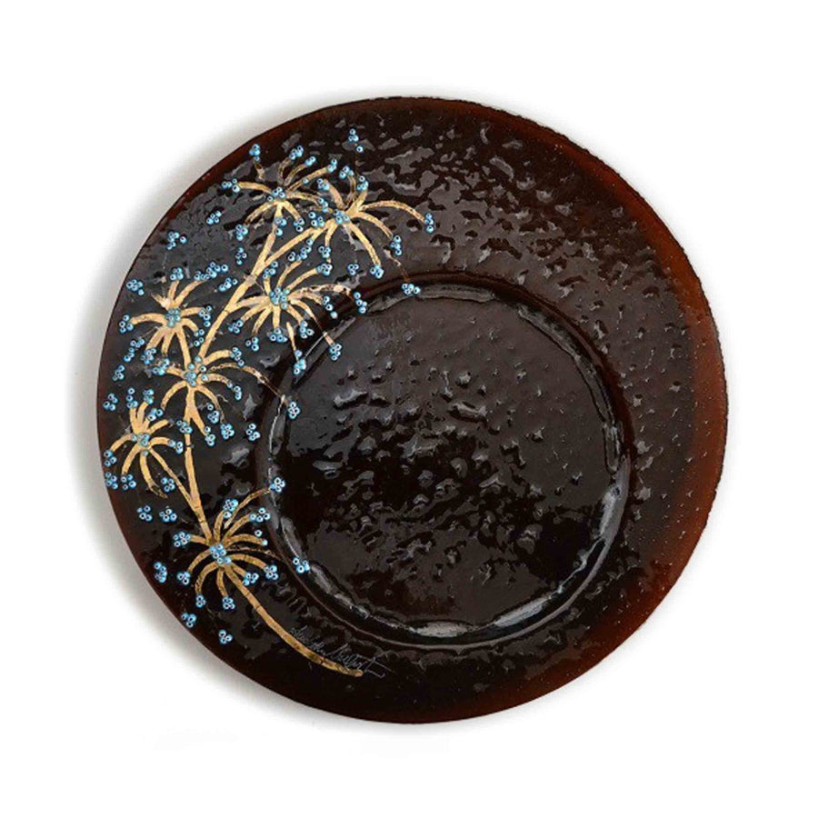 Murano Glass Charger Plates ORIENTE Brown by D.i. Più Andretto Design 01