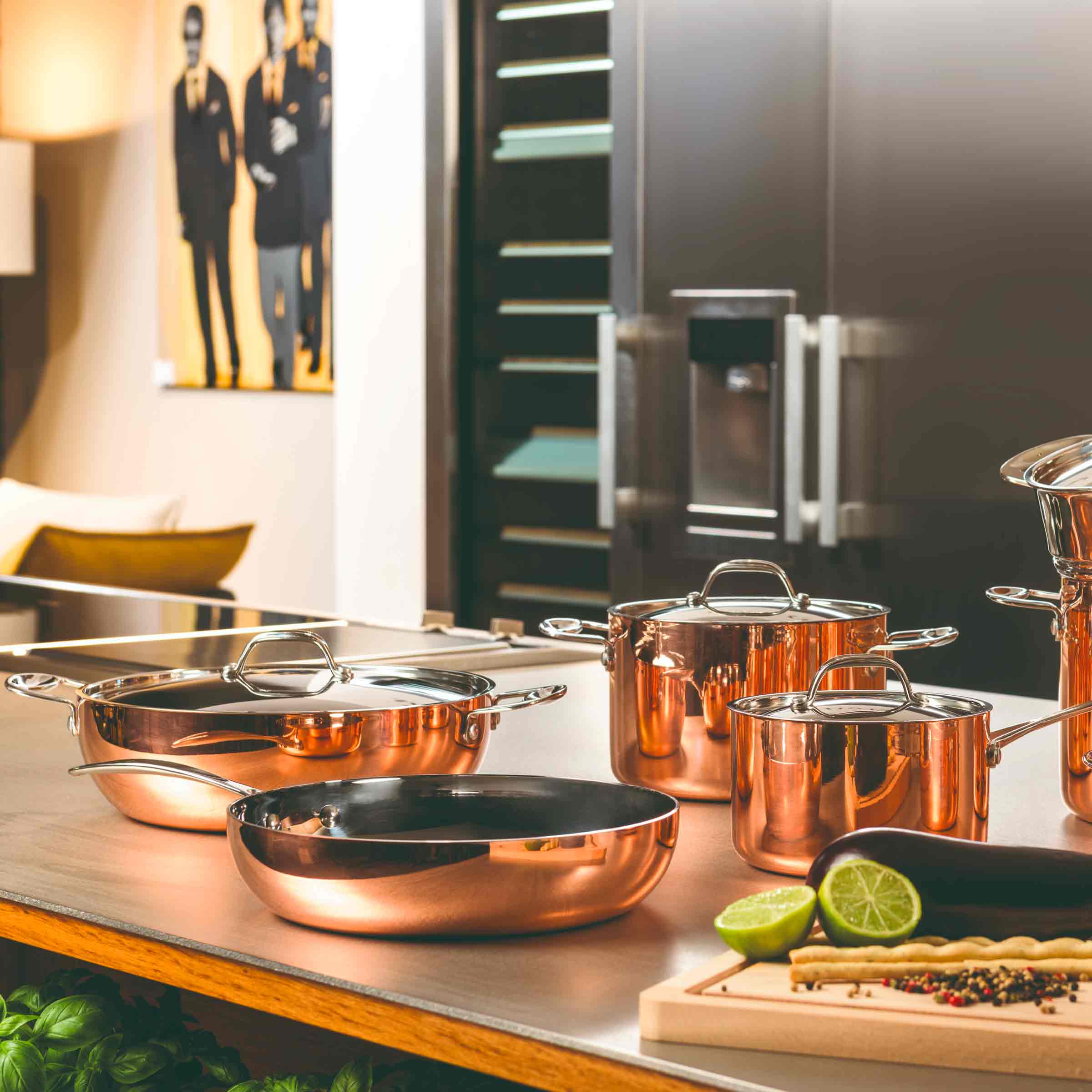 Stainless Steel and Copper Pan CASSEROLE TOSCANA by Mepra. Shop on