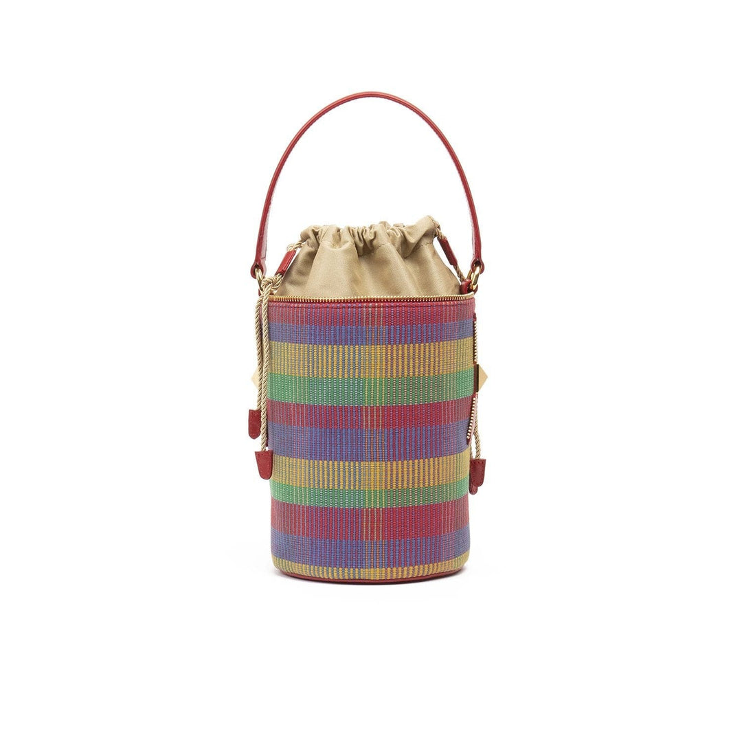 Drawstring Bag LINDA Colourful Tartan by Vanessa Saroni 07