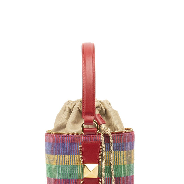 Drawstring Bag LINDA Colourful Tartan by Vanessa Saroni 05