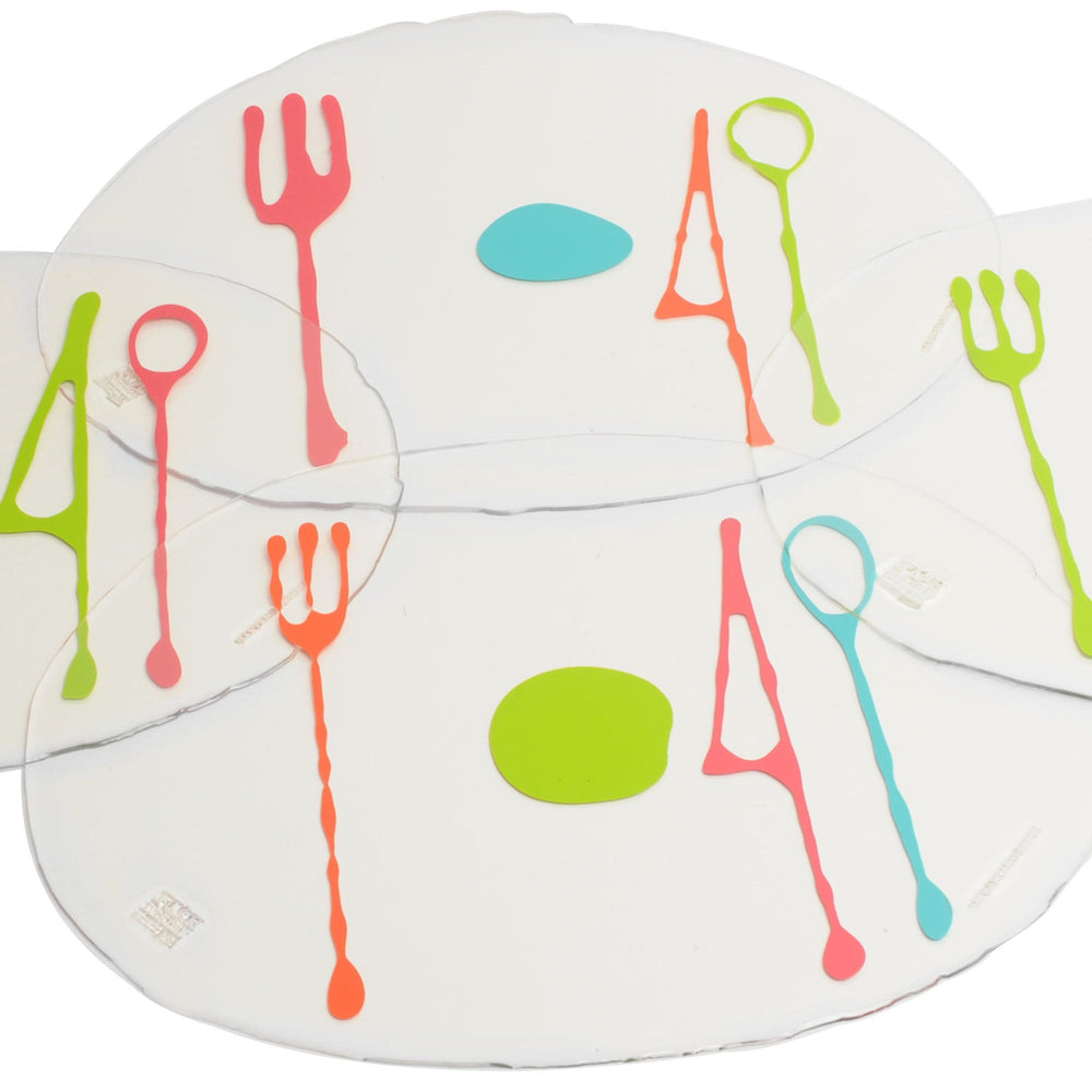 Placemat TABLE-MATES Clear Set of Four by Gaetano Pesce for Fish Design 02