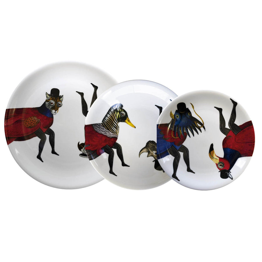 Dinnerware Set of Two THE WHITE SNOW BESTIARIO DELLA TAVOLA by Antonia Astori and Giuseppe Ragazzini for Driade 01