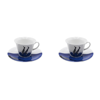 Espresso Cup & Saucer Set of Two THE WHITE SNOW BESTIARIO DELLA TAVOLA by Antonia Astori and Giuseppe Ragazzini for Driade 01