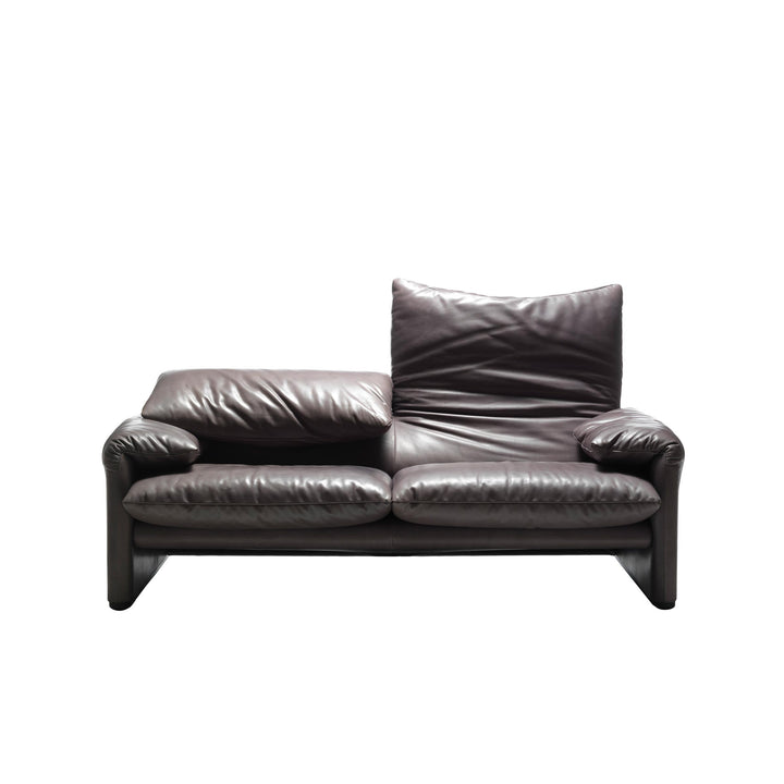 Leather Two-Seater Sofa MARALUNGA, designed by Vico Magistretti for Cassina 02